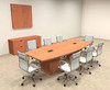 Modern Boat Shaped Cube Leg 10' Feet Conference Table, #OF-CON-CQ19