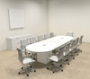 Modern Racetrack Cube Leg 12' Feet Conference Table, #OF-CON-CQ8