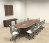 Modern Racetrack Cube Leg 12' Feet Conference Table, #OF-CON-CQ9