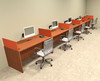 Five Person Orange Divider Office Workstation Desk Set, #OT-SUL-SPO13