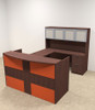 5pc U Shaped Modern Acrylic Panel Office Reception Desk, #OT-SUL-RO30