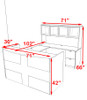 5pc U Shaped Modern Acrylic Panel Office Reception Desk, #OT-SUL-RO32