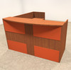 3pc L Shaped Modern Acrylic Panel Office Reception Desk, #OT-SUL-RO33