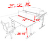 Two Persons Modern Power Adjustable Divider Workstation, #OF-CON-HP14