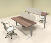 Two Persons Modern Power Adjustable Divider Workstation, #OF-CON-HP4