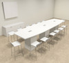 Boat Shape Counter Height 14' Feet Conference Table, #OF-CON-CT13