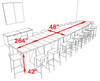 Boat Shape Counter Height 20' Feet Conference Table, #OF-CON-CT32