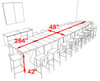 Boat Shape Counter Height 20' Feet Conference Table, #OF-CON-CT33