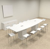 Boat Shape Counter Height 12' Feet Conference Table, #OF-CON-CT7