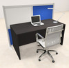 One Person Workstation w/Acrylic Aluminum Privacy Panel, #OT-SUL-HPB28