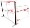 One Person Workstation w/Acrylic Aluminum Privacy Panel, #OT-SUL-HPB38