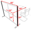 One Person Workstation w/Acrylic Aluminum Privacy Panel, #OT-SUL-HPB51