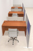 Three Person Workstation w/Acrylic Aluminum Privacy Panel, #OT-SUL-HPB9