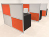 Three Person Workstation w/Acrylic Aluminum Privacy Panel, #OT-SUL-HPO108