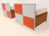 Two Person Workstation w/Acrylic Aluminum Privacy Panel, #OT-SUL-HPO113