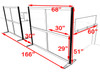 Two Person Workstation w/Acrylic Aluminum Privacy Panel, #OT-SUL-HPO116