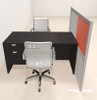 One Person Workstation w/Acrylic Aluminum Privacy Panel, #OT-SUL-HPO124