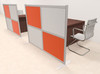 Two Person Workstation w/Acrylic Aluminum Privacy Panel, #OT-SUL-HPO126