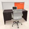 One Person Workstation w/Acrylic Aluminum Privacy Panel, #OT-SUL-HPO135