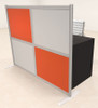 One Person Workstation w/Acrylic Aluminum Privacy Panel, #OT-SUL-HPO136