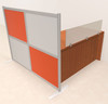 One Person Workstation w/Acrylic Aluminum Privacy Panel, #OT-SUL-HPO73