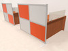 Two Person Workstation w/Acrylic Aluminum Privacy Panel, #OT-SUL-HPO77