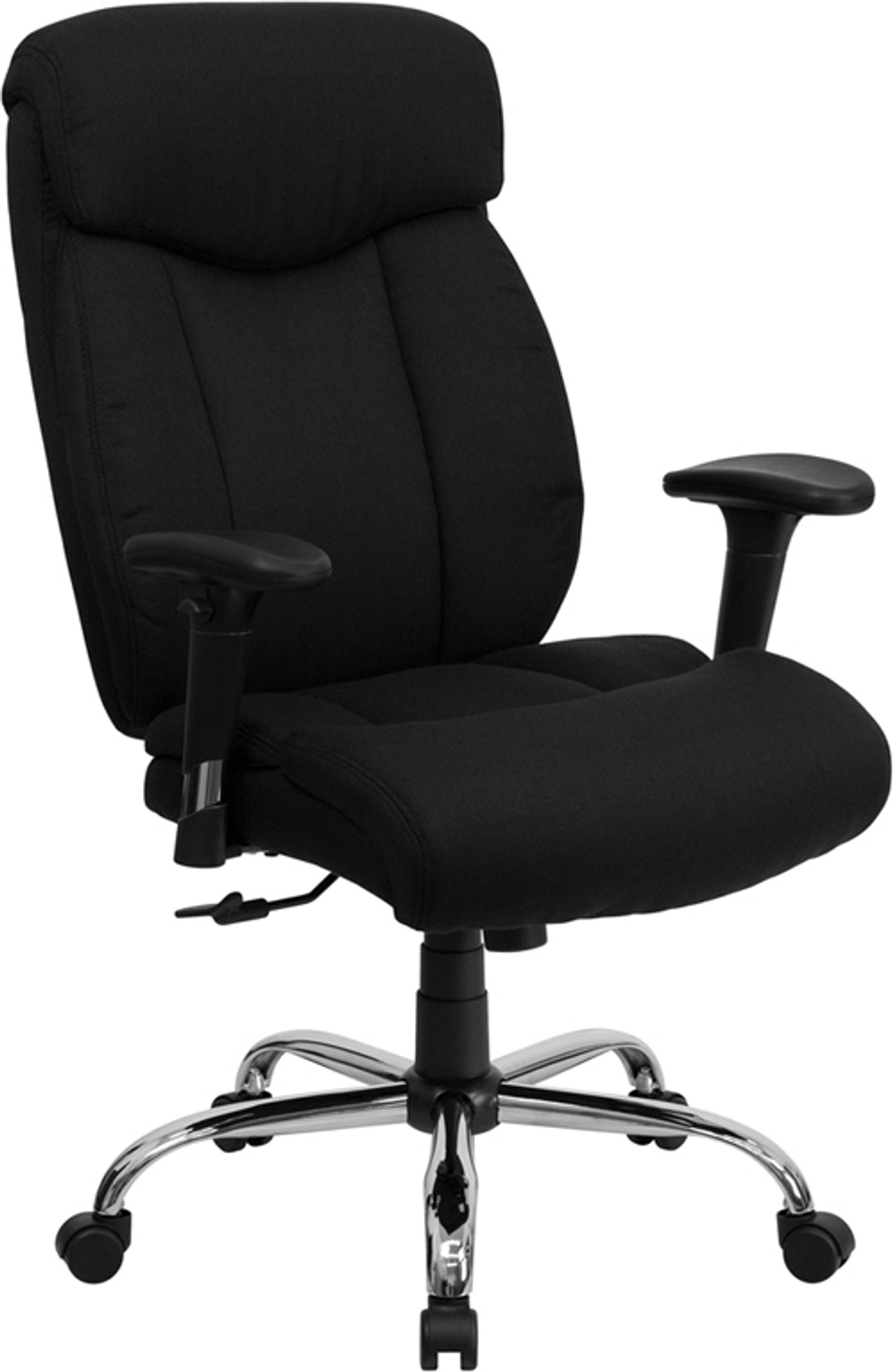 Big Tall 350 lb. Capacity Big Tall Black Fabric Office Chair with Arms FF 0301 14