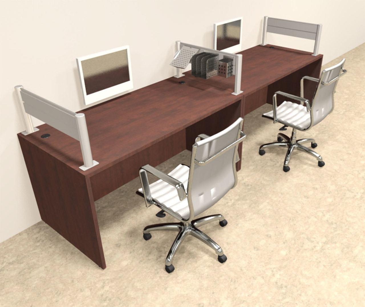 Two Person Modern Aluminum Organizer Divider Office Workstation, #OT-SUL-SPW2