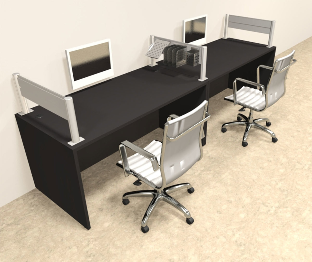 Two Person Modern Aluminum Organizer Divider Office Workstation, #OT-SUL-SPW4