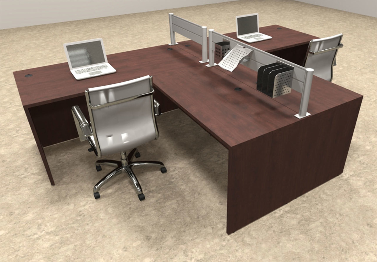 Two Person Modern Aluminum Organizer Divider Office Workstation, #OT-SUL-SPW42