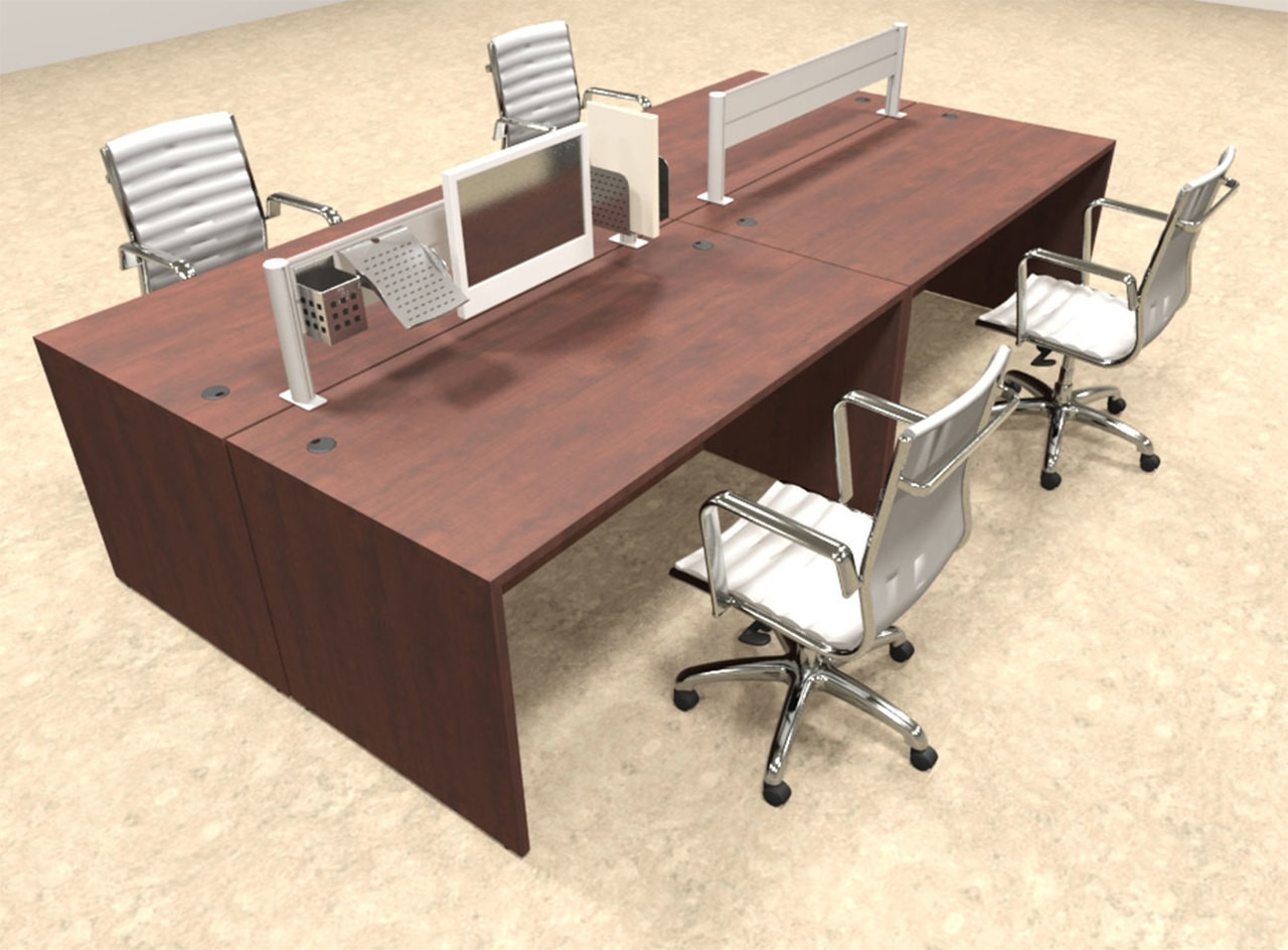 Four Person Modern Aluminum Organizer Divider Office Workstation, #OT-SUL-FPW6