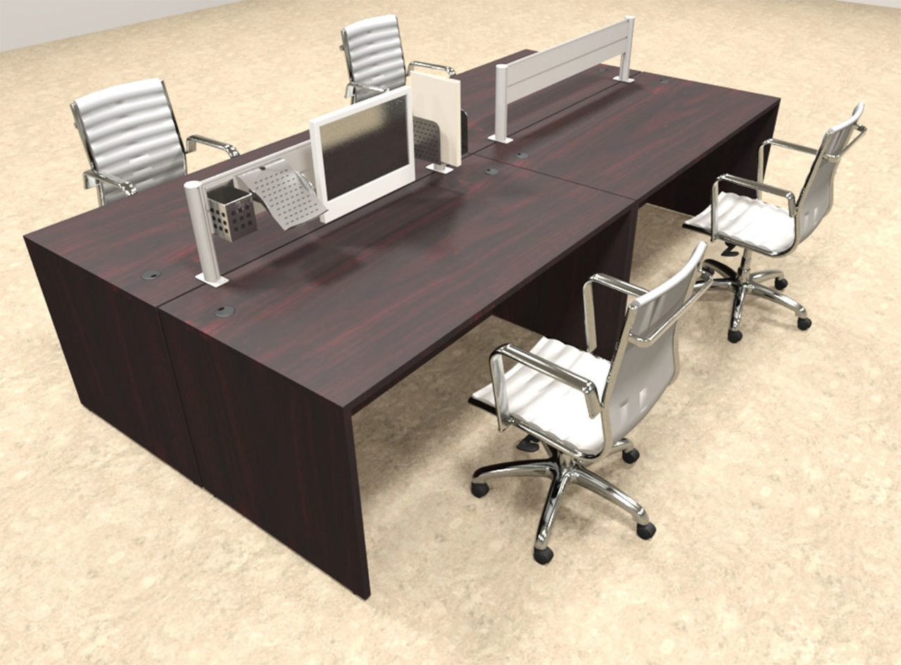 Four Person Modern Aluminum Organizer Divider Office Workstation, #OT-SUL-FPW7