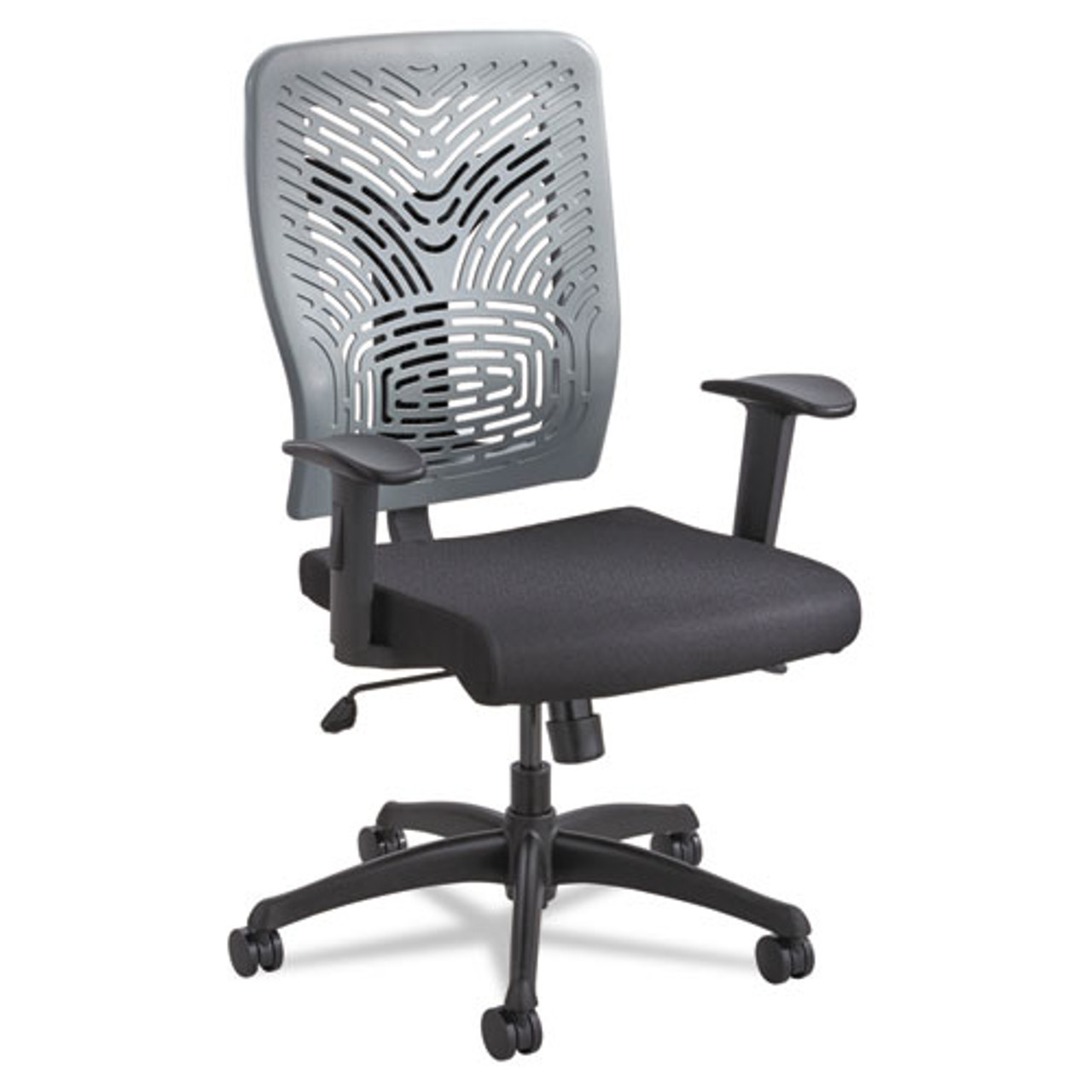 Voice Series Task Chair, Plastic Back, Upholstered Seat, Black Seat/latte Back, #SF-3974-LT