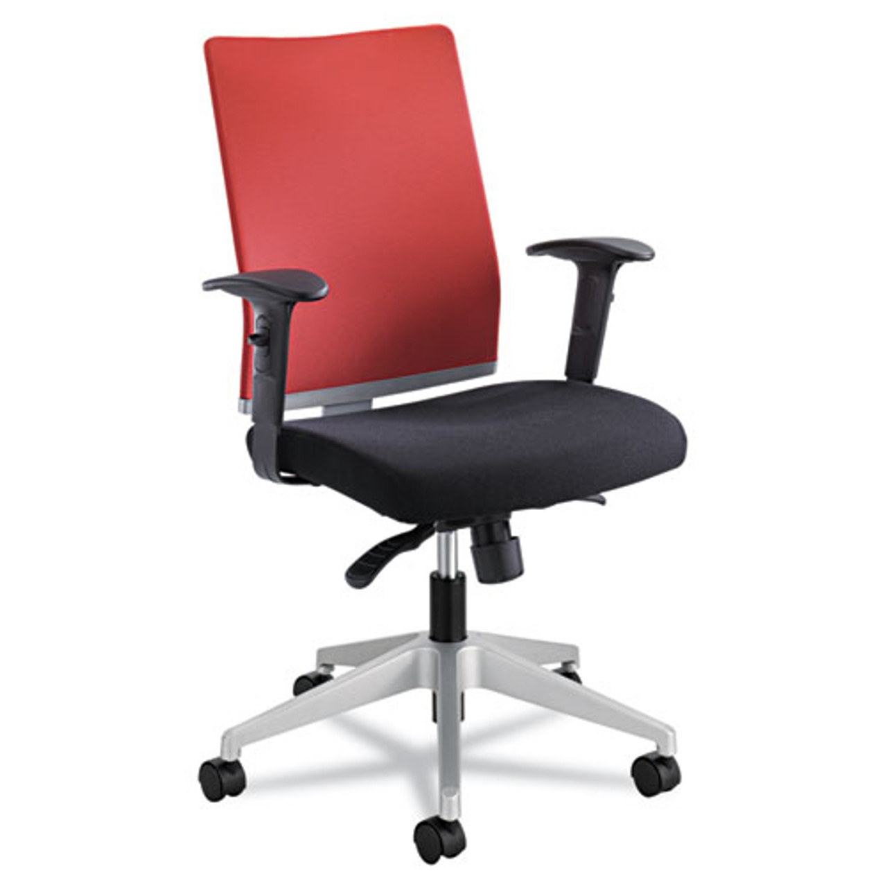Tez Series Manager Synchro-Tilt Task Chair, Red Mesh Back, Black Fabric Seat, #SF-5920-TA