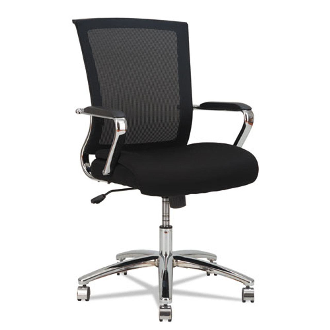 Alera Enr Series Mid-Back Slim Profile Mesh Chair, Black/chrome, #AL-1105