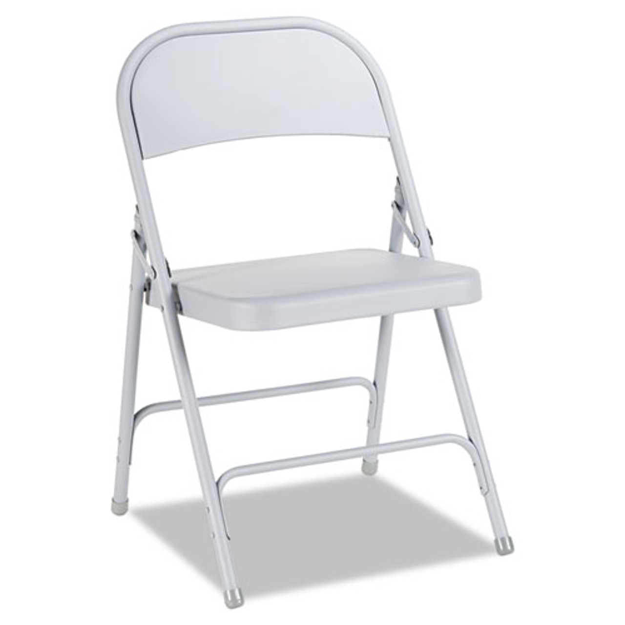 Steel Folding Chair With Two-Brace Support, Light Gray, 4/carton, #AL-1238