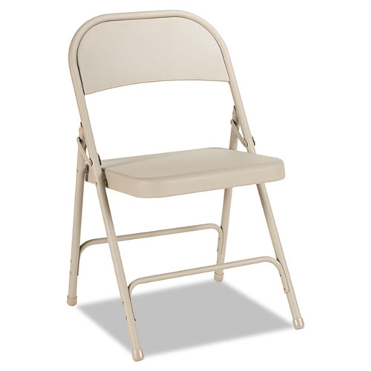 Steel Folding Chair With Two-Brace Support, Tan, 4/carton, #AL-1239