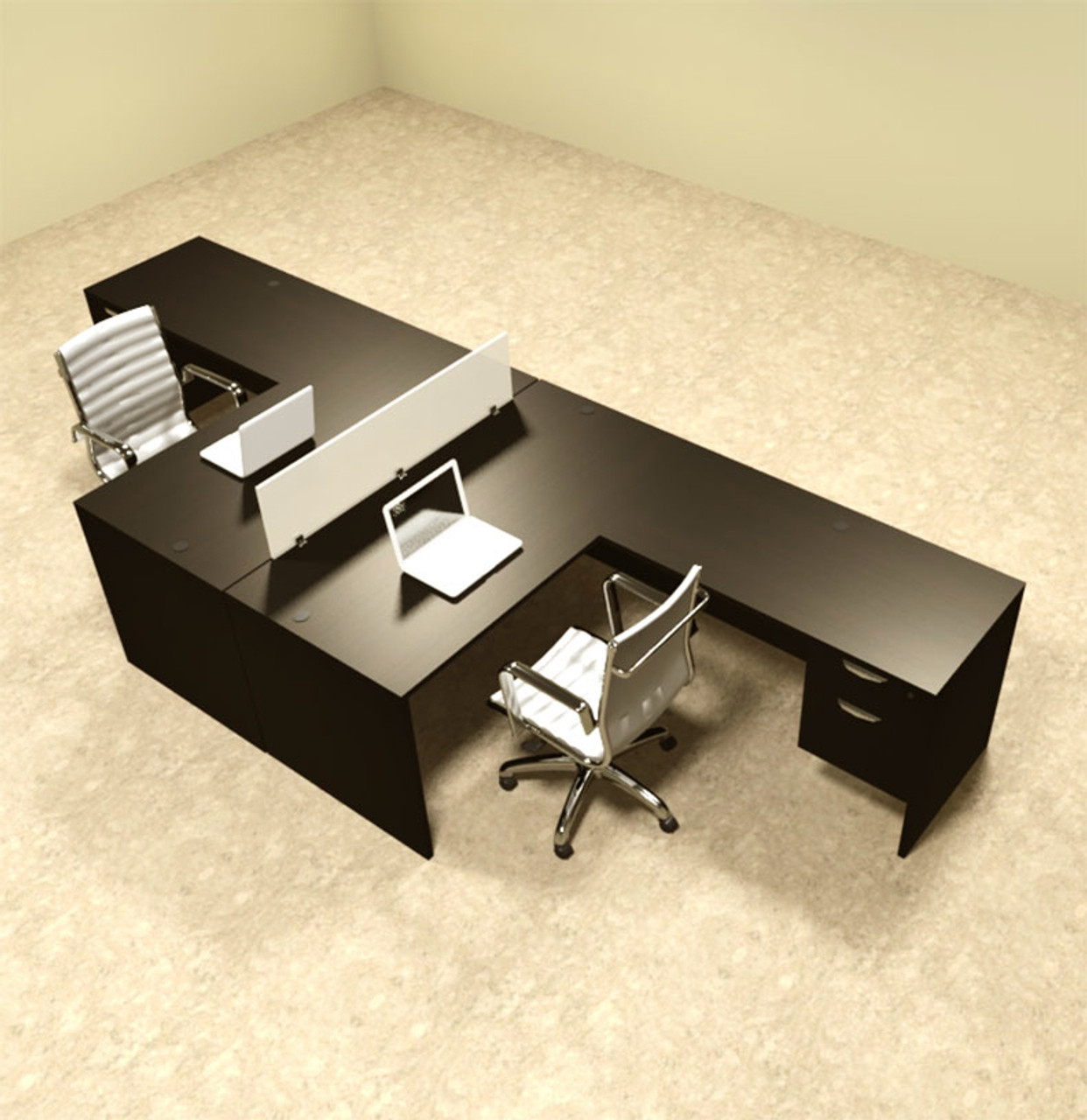 two person l shaped desk