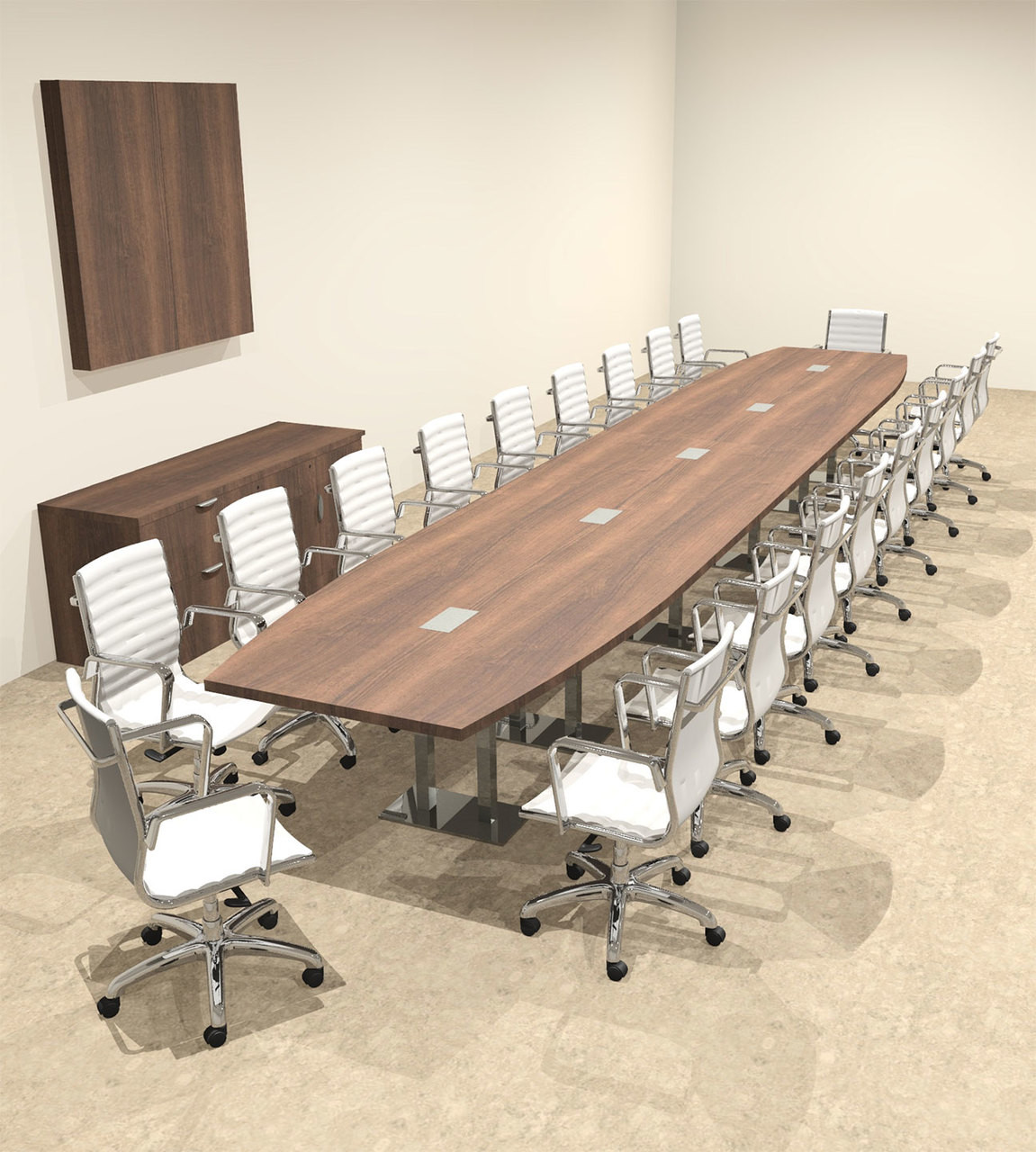 Modern Boat Shaped Steel Leg 22' Feet Conference Table, #OF-CON-CM66