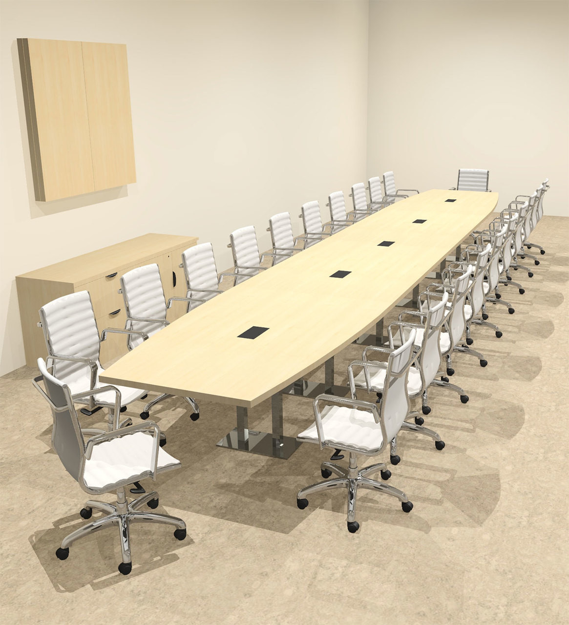 Modern Boat Shaped Steel Leg 24' Feet Conference Table, #OF-CON-CM72