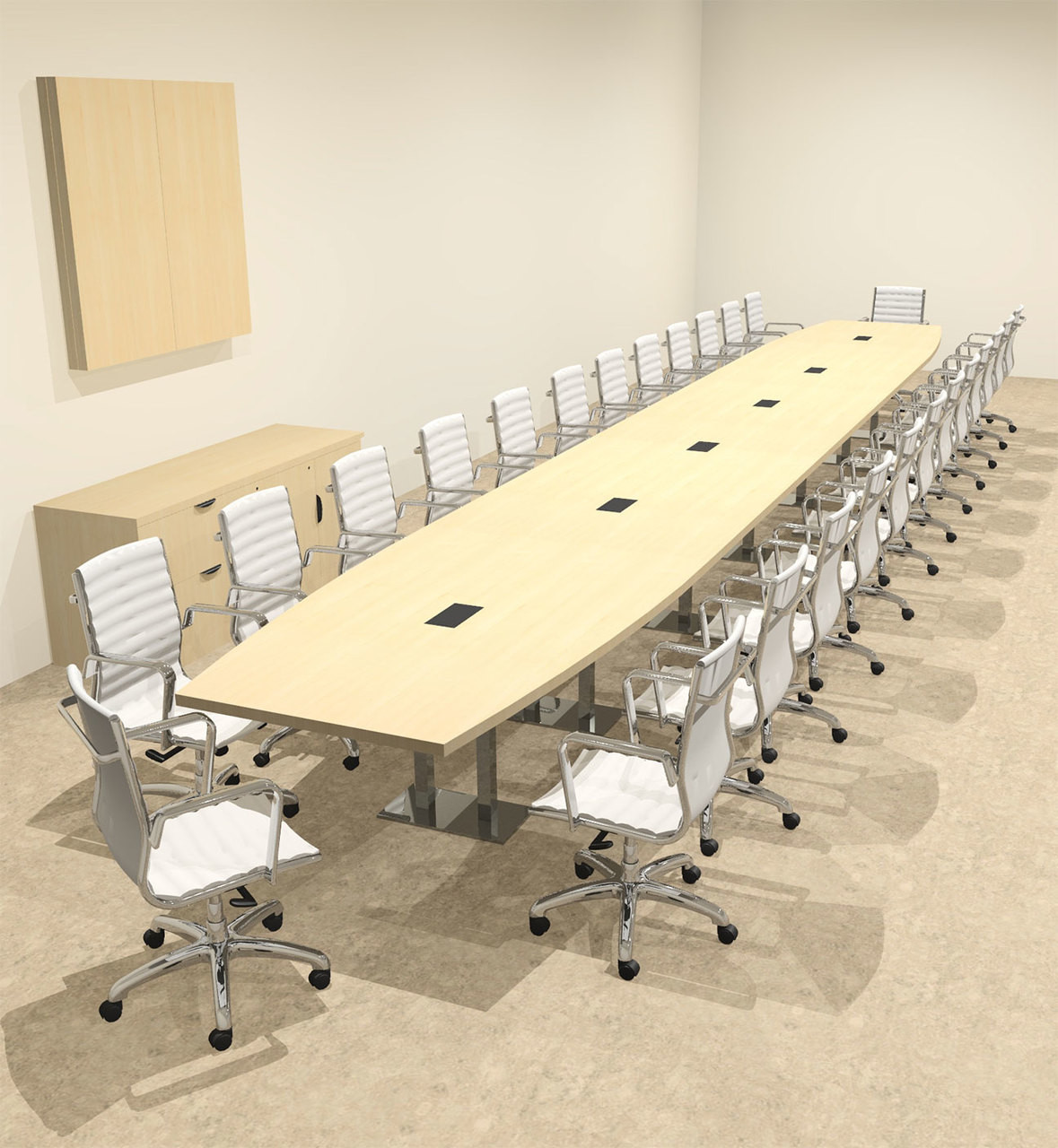 Modern Boat Shaped Steel Leg 28' Feet Conference Table, #OF-CON-CM88