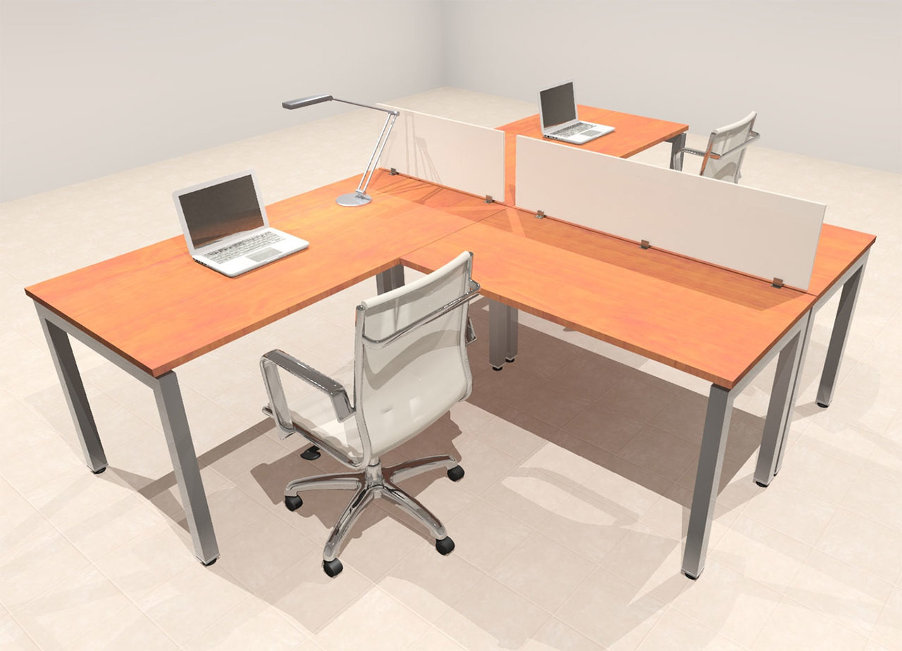 Two Person Modern Divider Office Workstation Desk Set, #OF-CON-SP3