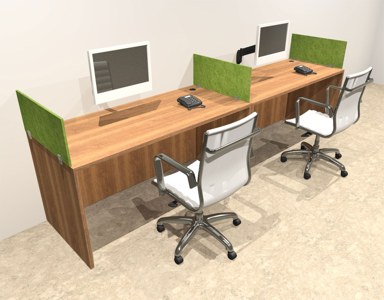 Two Person Modern Accoustic Divider Office Workstation Desk Set, #OT-SUL-SPRA1