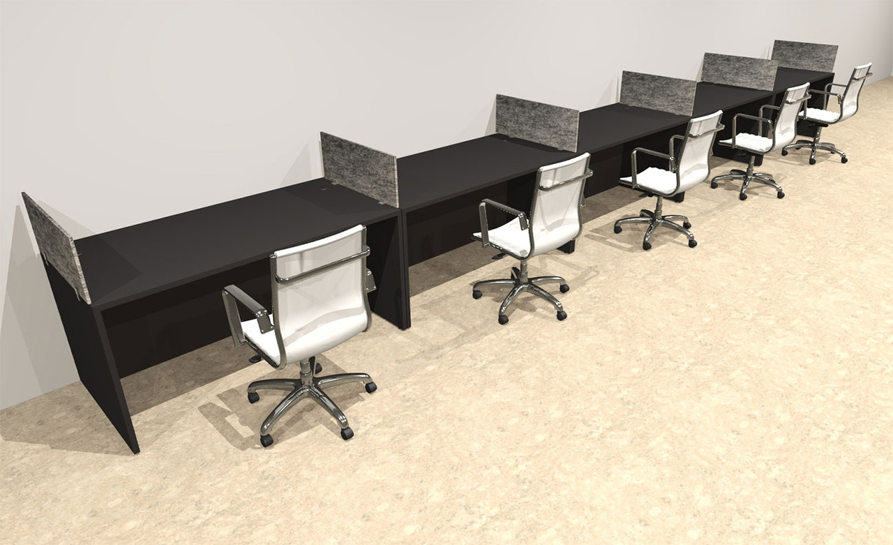 Five Person Modern Accoustic Divider Office Workstation Desk Set, #OT-SUL-SPRG16