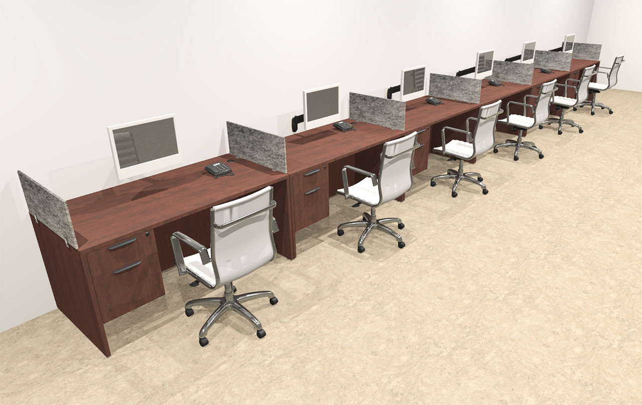 Six Person Modern Accoustic Divider Office Workstation Desk Set, #OT-SUL-SPRG38