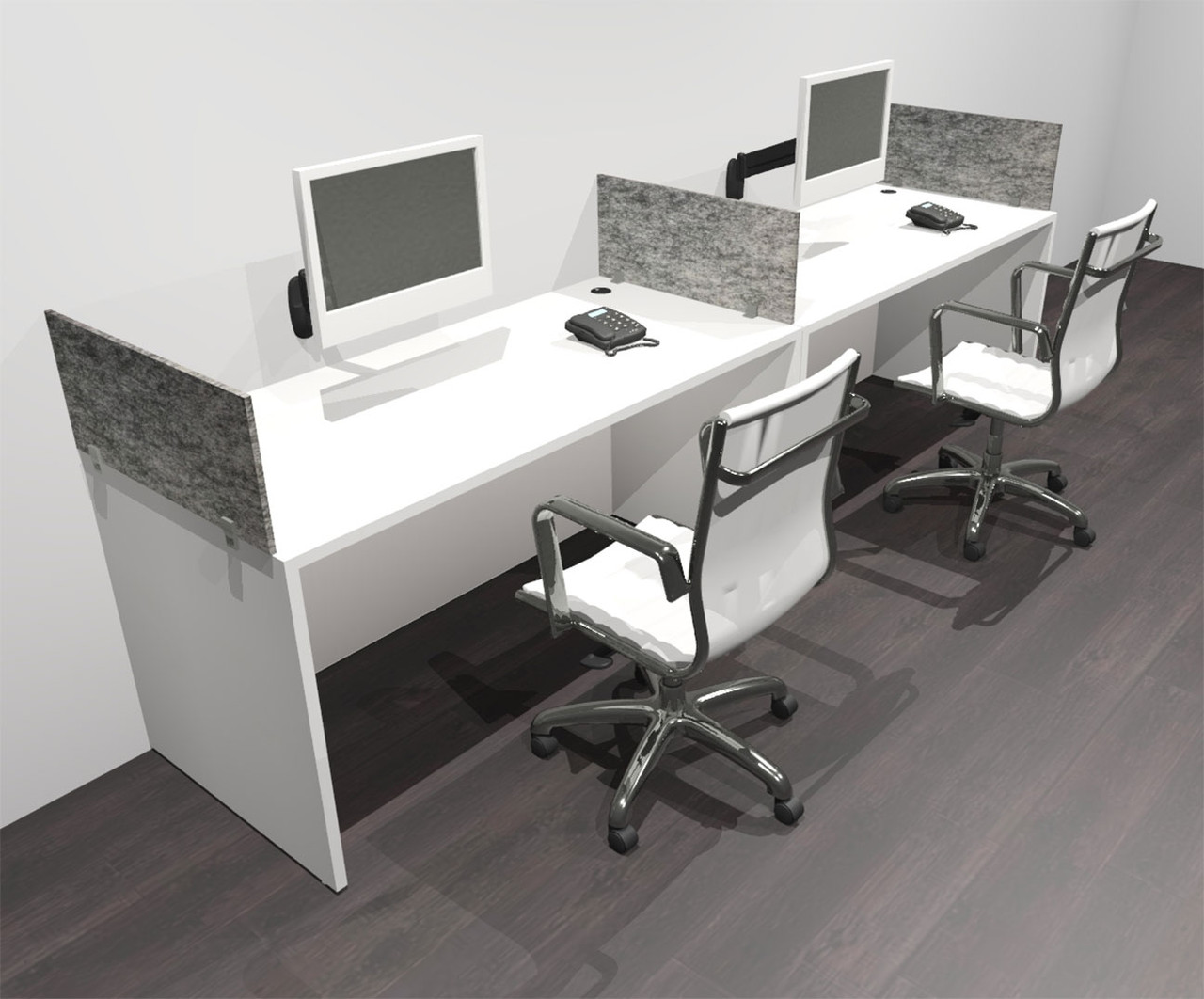 Two Person Modern Accoustic Divider Office Workstation Desk Set, #OF-CPN-SPRG1