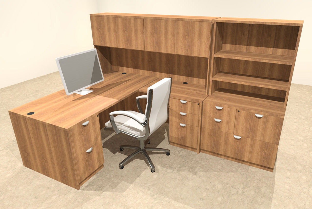 7pc L Shape Modern Executive Office Desk, #OT-SUL-L13