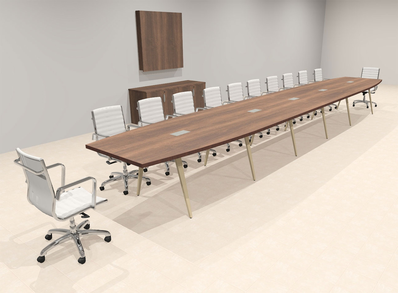 Modern Boat shaped 24' Feet Conference Table, #OF-CON-CW59