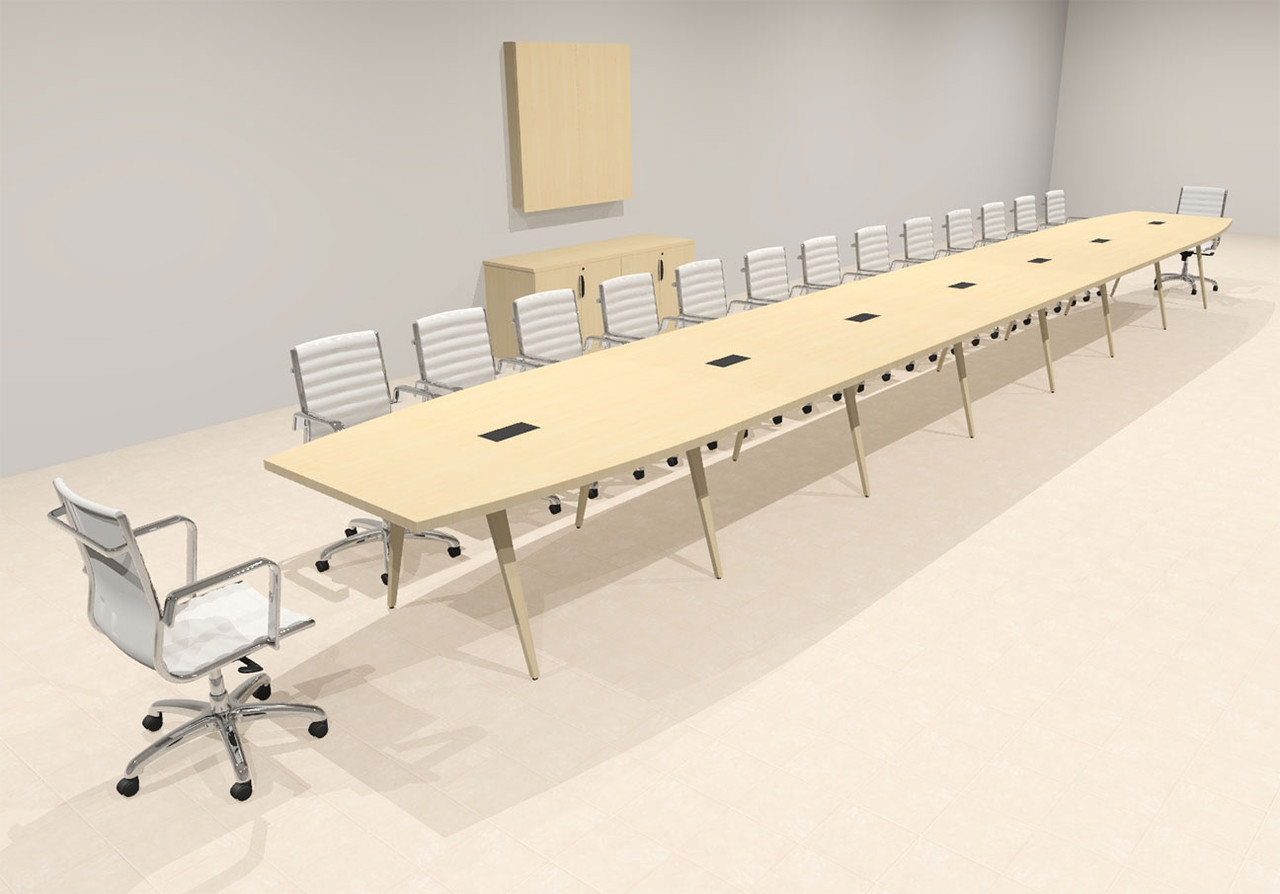 Modern Boat shaped 30' Feet Conference Table, #OF-CON-CW79