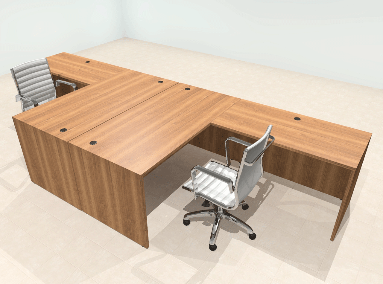 Two Person Modern Office Workstation Desk Set, #OT-SUL-FPN25